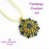 Black and Gold Beaded Pendant Kit