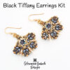 Black Earrings Bead Kit