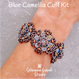 Blue Camellia Beaded Bracelet Kit