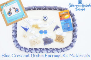 Crescent Urchin Earrings Beading Kit Materials