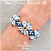 Blue Daphne Bracelet on wrist600 Blue Bracelet Beadweaving Kit