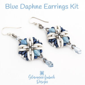 Blue Daphne Beadwork Earrings Kit