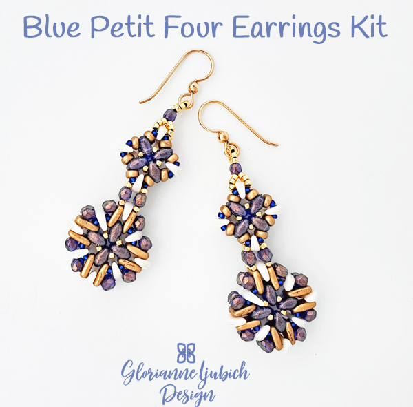 Blue QuadraTile Bead Earrings Kit