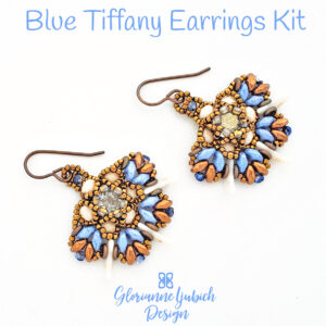 Blue Tiffany Beaded Earrings Kit