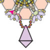 Camellia Earrings Dangle copy Camellie Earrings Honeycomb Bead Pattern