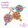 Camellia Earrings Tutorial on white600 Camellia Beaded Earrings Tutorial