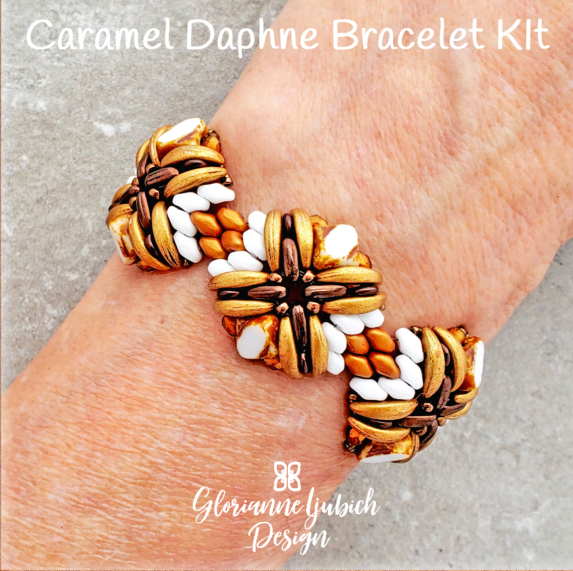 Caramel Daphne Beadwork Bracelet Kit