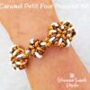 Caramel Petit Four Bracelet Kit on wrist600 Caramel Beaded Bead Bracelet Kit