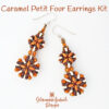 Caramel Petit Four Earrings Kit600 Topaz Crescent Bead Earrings Kit