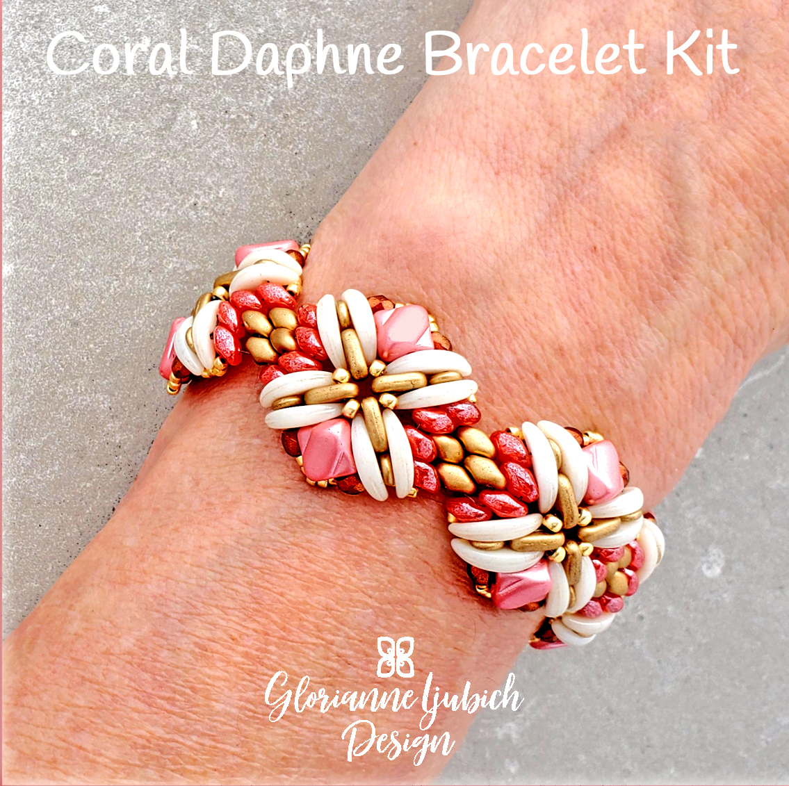 Coral Daphne Bracelet Bead Kit