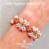 Coral Daphne Bracelet on wrist600 Coral SuperDuo Bracelet Kit