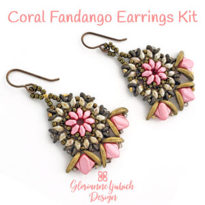 Coral Beadweaving Earrings Kit