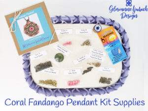 Coral Fandango Beaded Pendant Kit Supplies