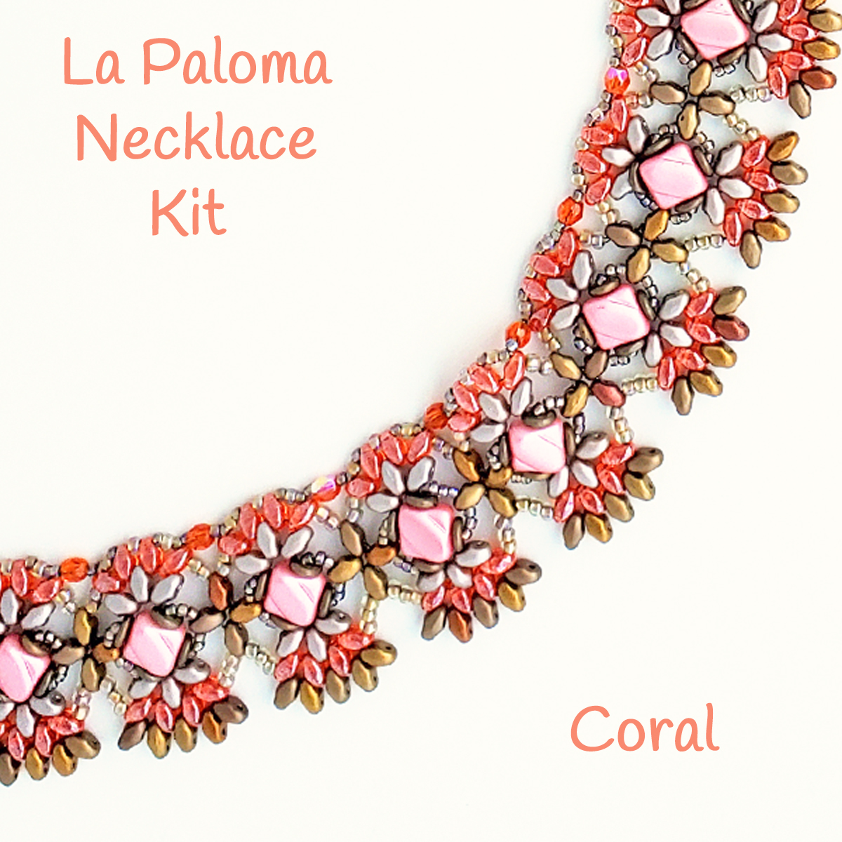 Coral La Paloma Necklace Beading Kit
