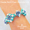 Denim Petit Four Bracelet on wrist600 Denim Crescent Bead Bracelet Kit