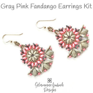 Gray Pink Beadwork Earrings Project