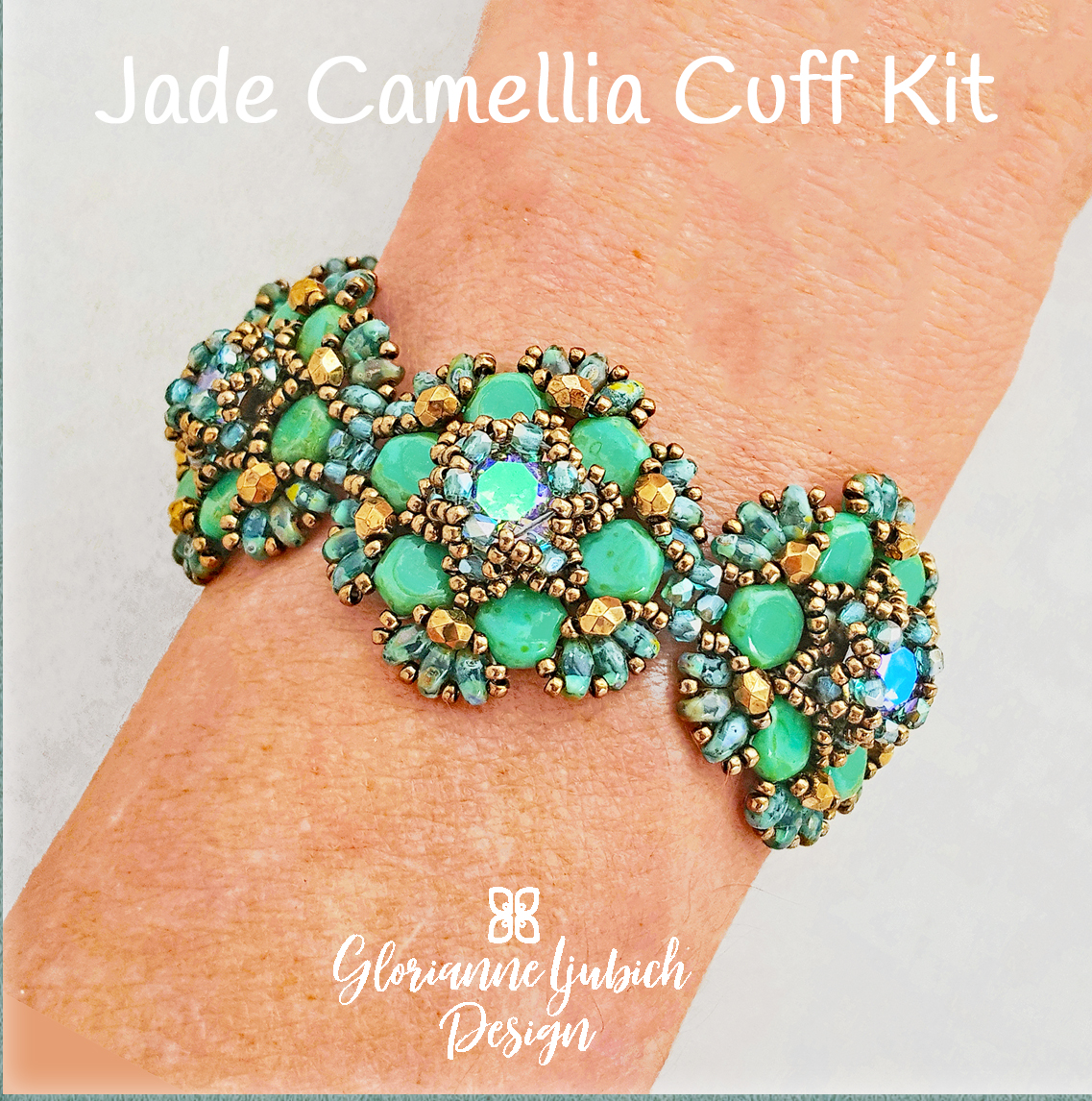 Jade Camellia Bracelet Beading Kit