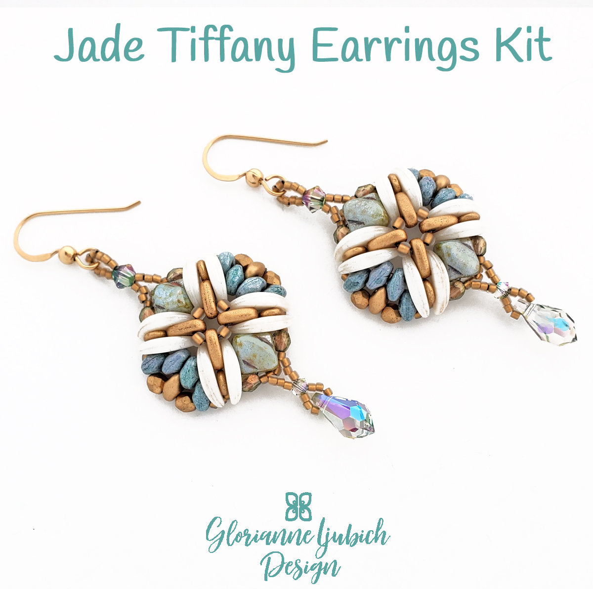 Jade Daphne Beadweaving Earrings Kit