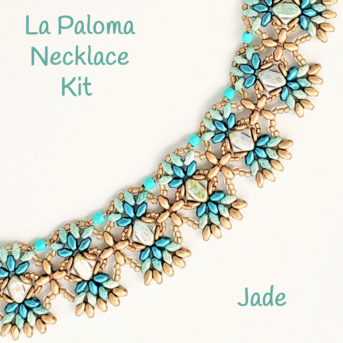 Jade La Paloma Necklace Beadwork Kit