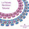 La Paloma Necklace Tutorial on white600 Silky Bead Necklace Instructions