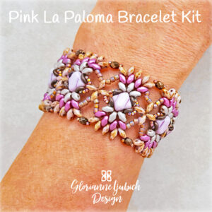 Pink La Paloma Beadweaving Bracelet Kit