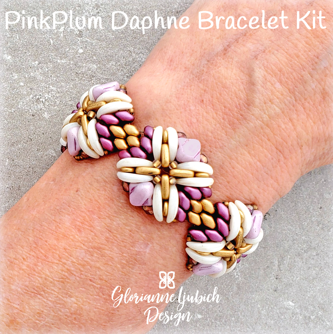 Pink Plum Daphne Bracelet Beadweaving Kit