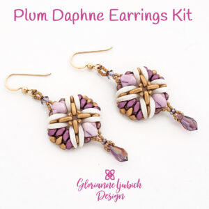 Plum Daphne Earrings Bead Weaving Kit