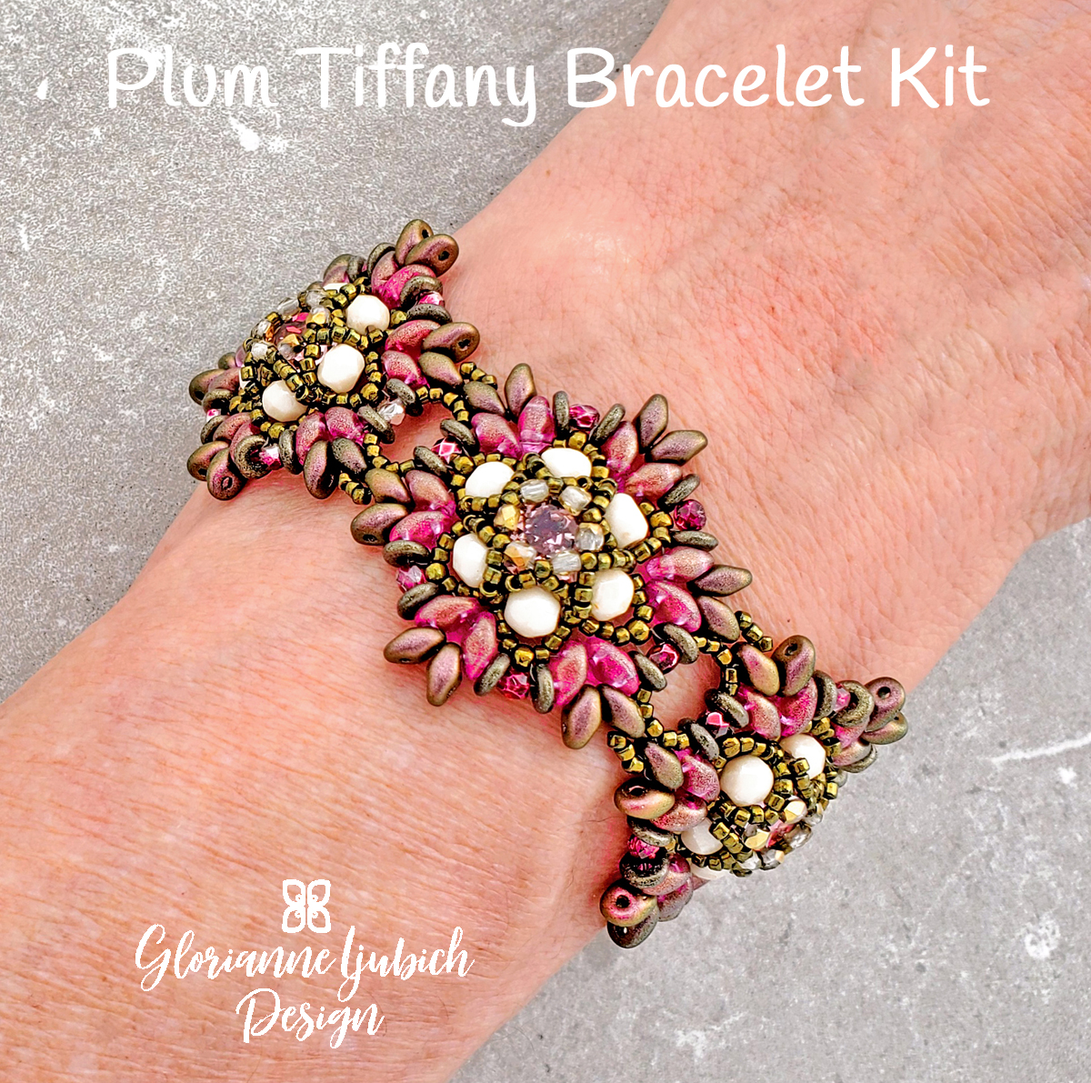 Plum Tiffany Bracelet Shaped Bead Kit