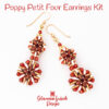 Poppy Petit Four Earrings Kit600 Poppy Earrings DIY Bead Kit