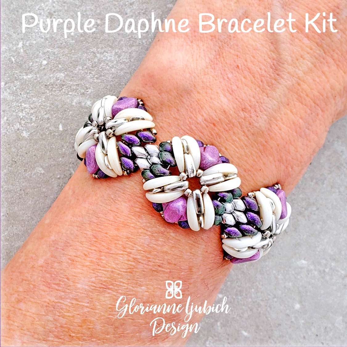 Purple Daphne Bracelet Beadwork Kit