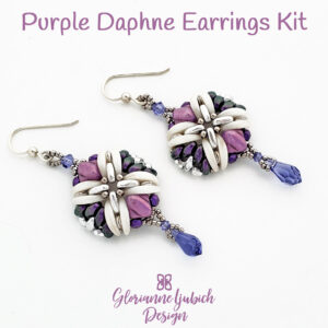 Purple Daphne Earrings Bead Kit