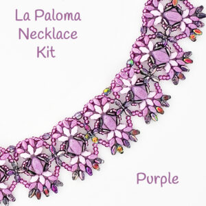 Purple La Paloma Beadweaving Necklace Kit