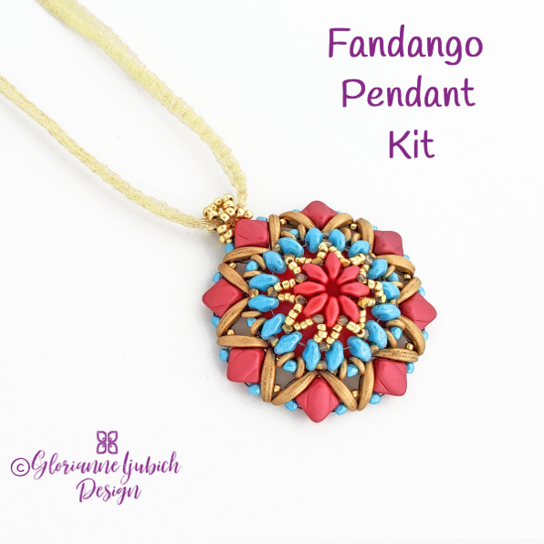 Red Blue Pendant Beading Kit