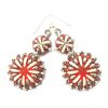 Red Crescent Urchin Earrings