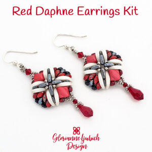 Red Daphne Beaded Earrings Project