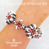 Red Petit Four Bracelet on wrist600 Red Bracelet Shaped Beads Kit