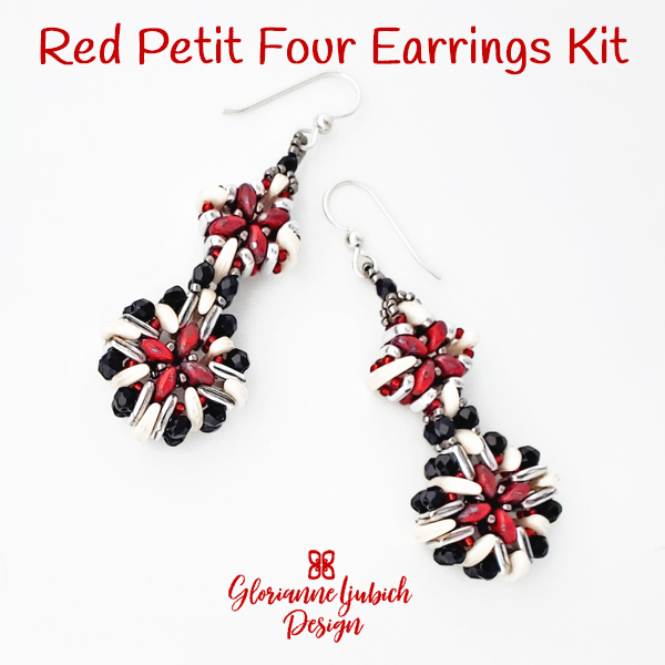 Red Petit Four Earrings Kit