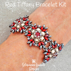 Red Bracelet Bead Weaving Kit