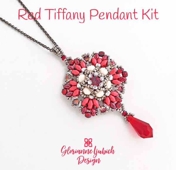Red Shaped Bead Pendant Kit