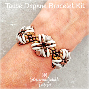 Taupe Daphne Bead Weaving Bracelet Kit