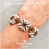 Taupe Daphne Bracelet on wrist 600 Taupe Crescent Bead Cuff Kit