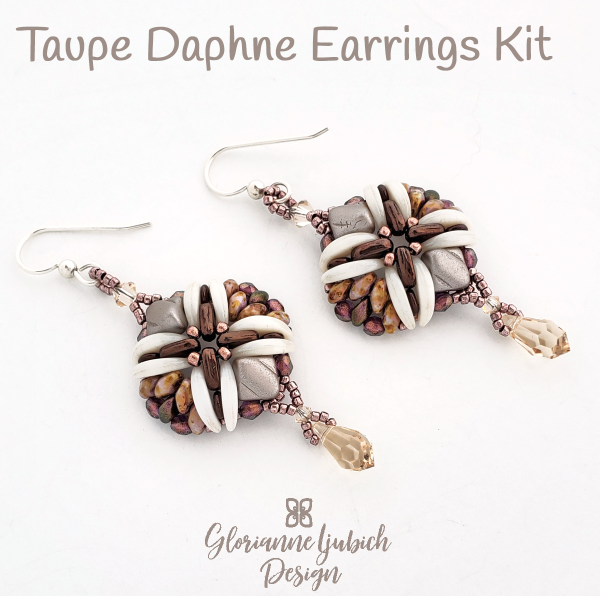Taupe Daphne Earrings Beading Set