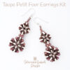 Taupe Petit Four Earrings Kit600 Taupe Beadweaving Earrings Kit