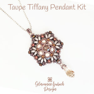 Taupe Tiffany Pendant Bead Weaving Kit