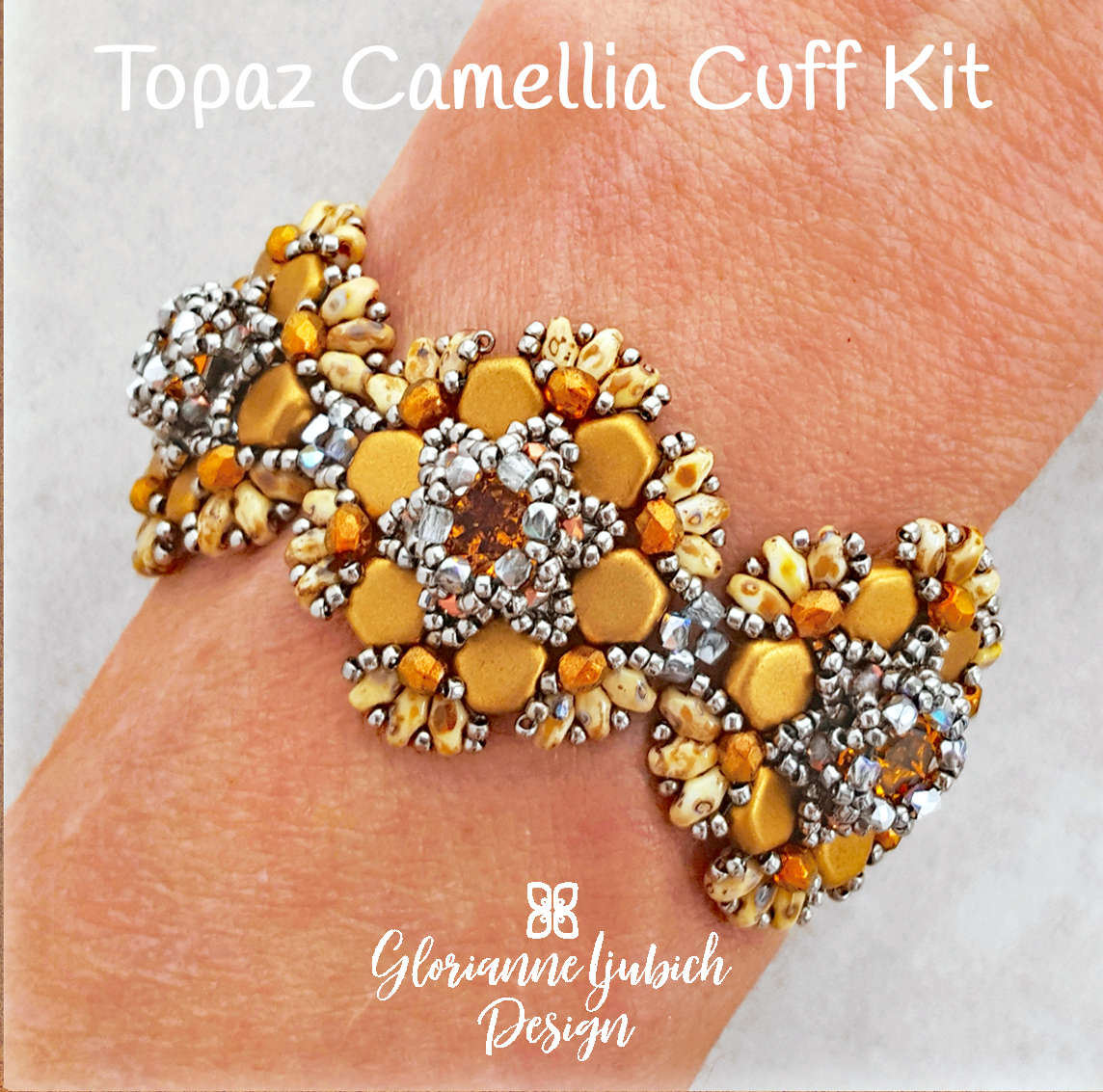 Topaz Camellia Shaped Bead Bracelet Kit