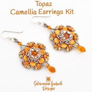 Topaz Camellia Earrings Beading Kit