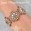 Topaz Tiffany Bracelet Kit on wrist 590 Topaz Crystal Beaded Bracelet Kit