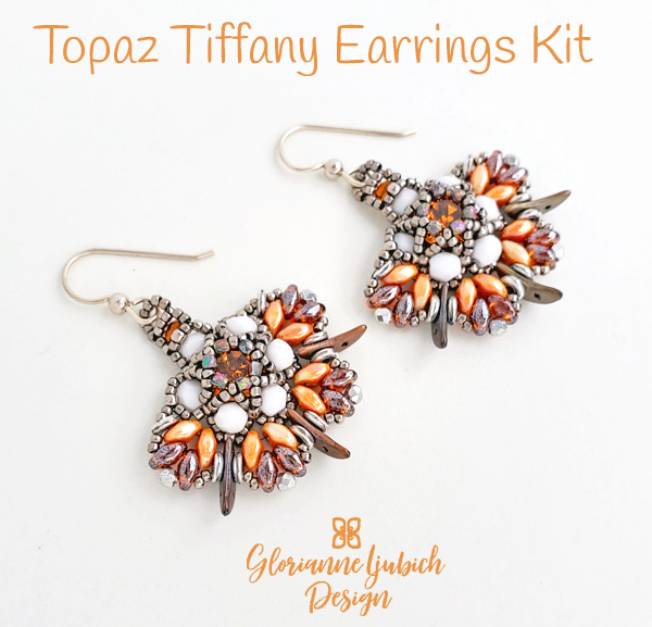 Topaz Crescent Earring Beading Kit