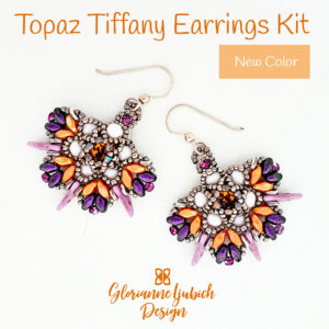 Topaz Tiffany Earrings Beadwork Kit