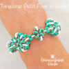 Turquoise Petit Four Bracelet on wrist600 Turquoise Beadwork Bracelet Kit